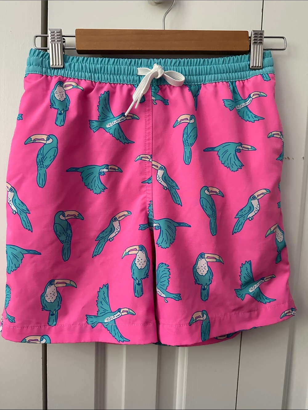 Youth Chubbies Pink Toucan Print Swim Shorts